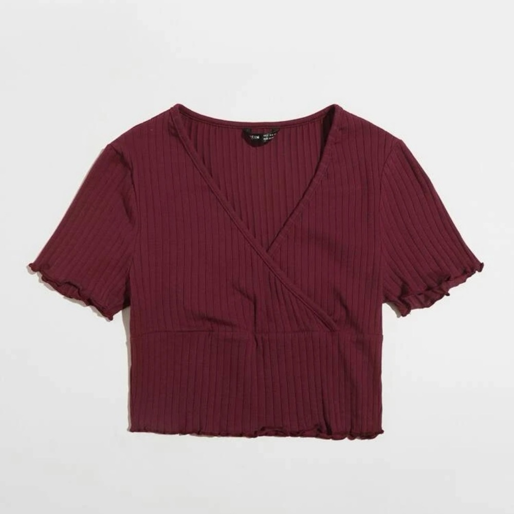 SHEIN Rib Knit Crop Top